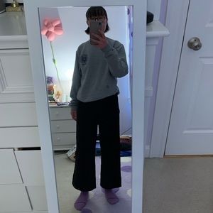 Black wide leg frank & oak dress pants